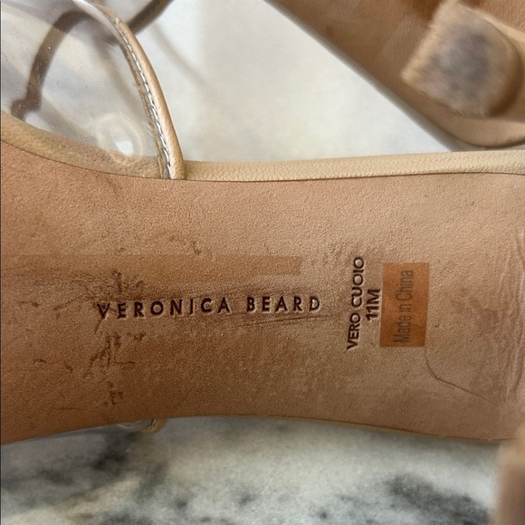 Veronica Beard Kathleen Nude Clear Strap Heels | 11 - Picture 6 of 6